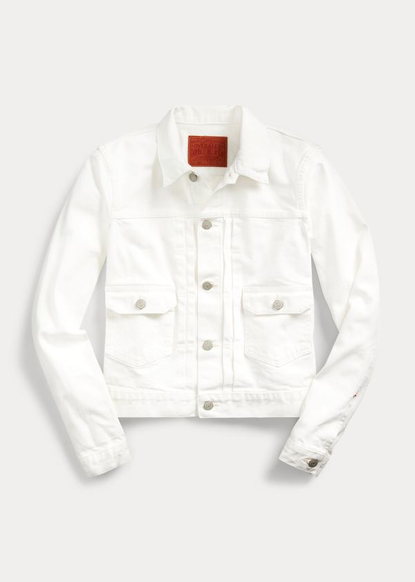 Chaquetas de Mezclilla Ralph Lauren Mujer Blancos - Stretch Selvedge - AWITR1924